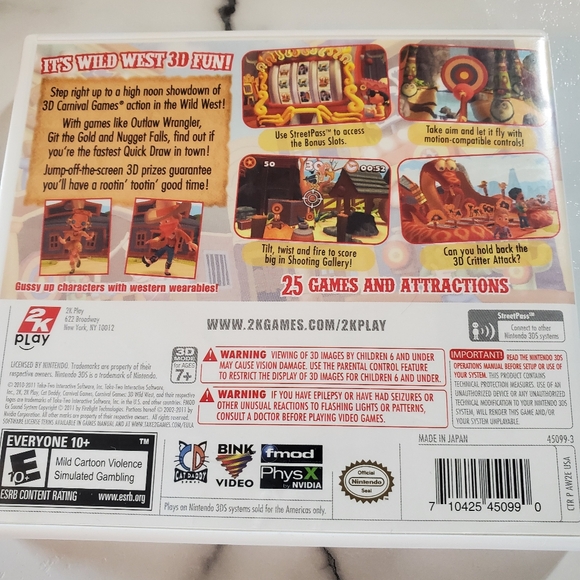 Carnival Games: Wild West Nintendo 3DS Video Game  *TESTED* - Picture 7 of 9